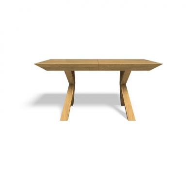שולחן פינת אוכל מאסט מעץ בצבע טבעי, צורה מלבנית, רגליים מעץ נפתח ל16 איש