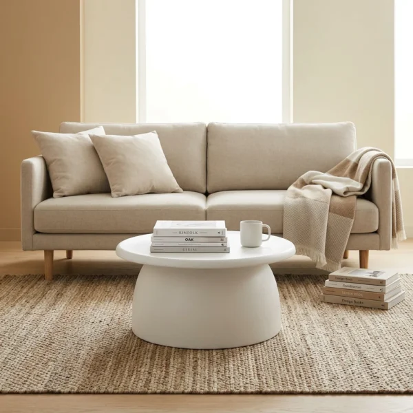 שולחן סלון ארו, Scandi Neutrals, Scandinavian, Natural Daylight, styled props.